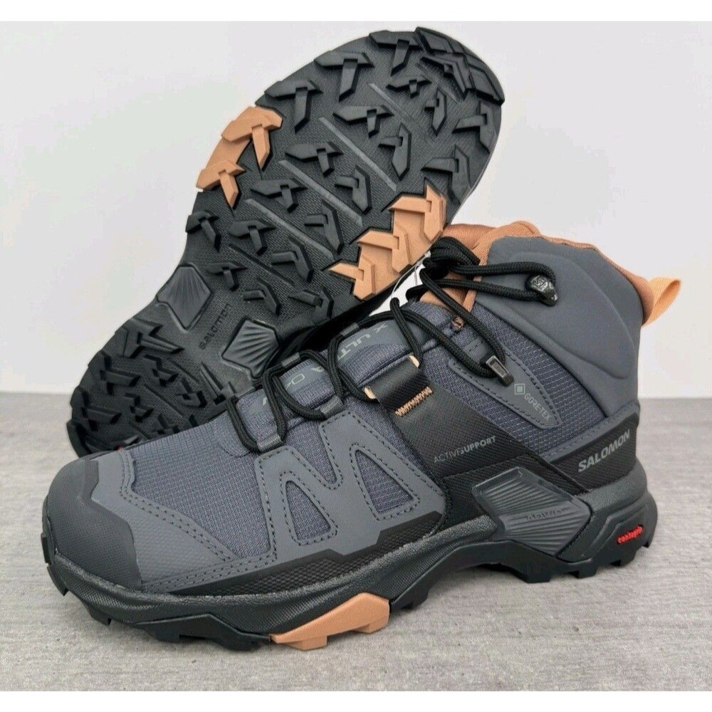 New Salomon X Ultra 4 Mid GTX W Hiking Boots Black/Gray 412956 Women's Size 9.5